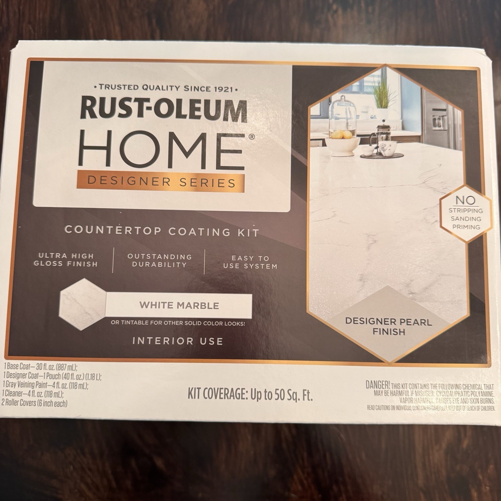 Rust-Oleum HOME Designer Series White Marble Countertop Coating Kit NEW SEALED