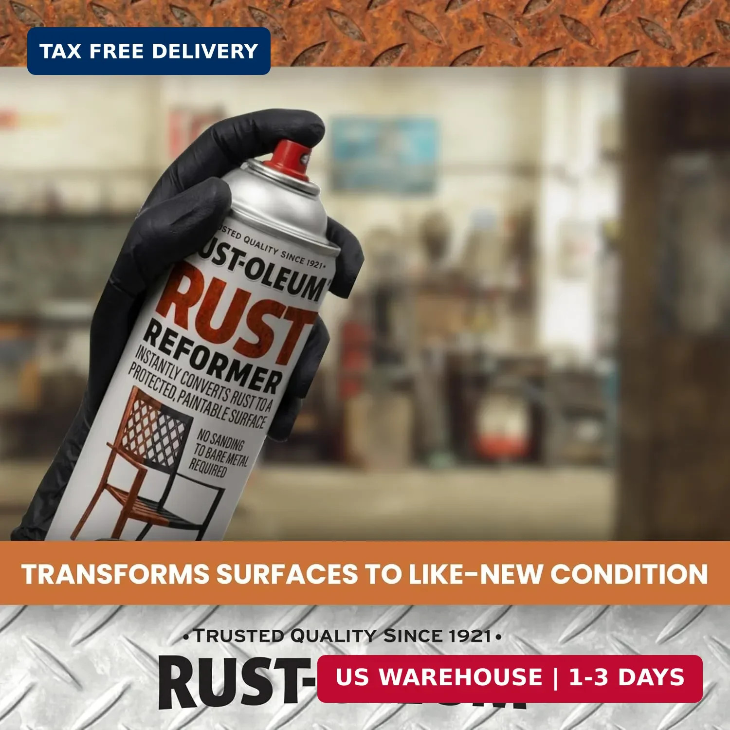 Rust-Oleum Stops Rust Reformer Spray, Instantly Converts Rust to a Protected Pai