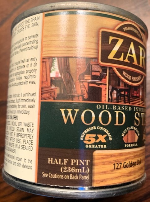Zar Interior Stain, 127 GOLDEN OAK 1/2 pint