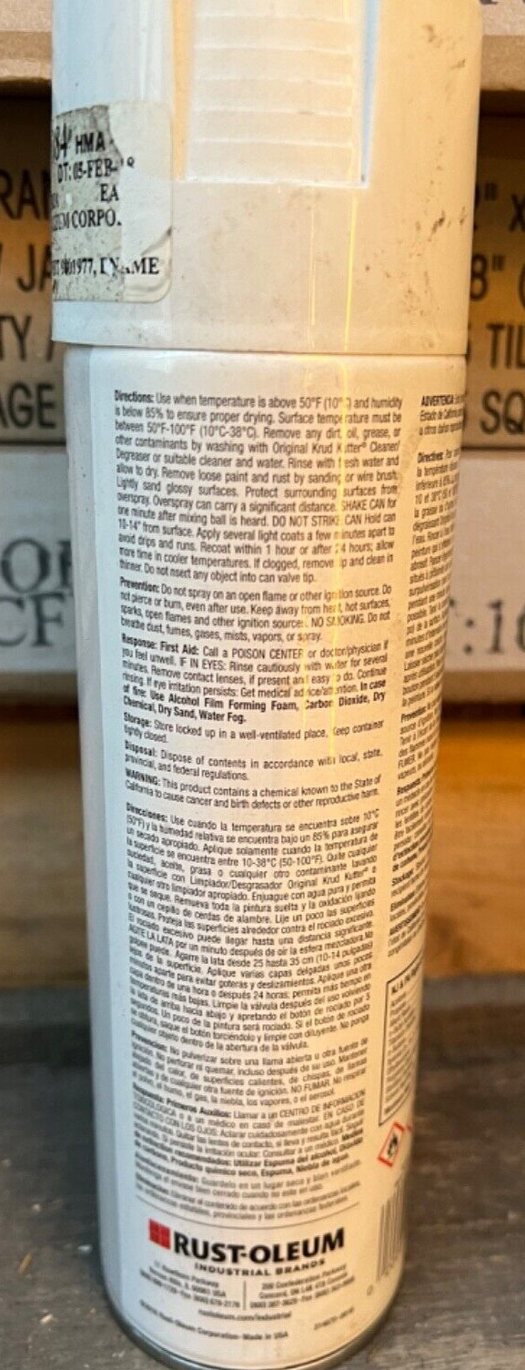 Rust-Oleum High Performance Rust Preventative Spray for Metal, Steel,15 oz.WHITE