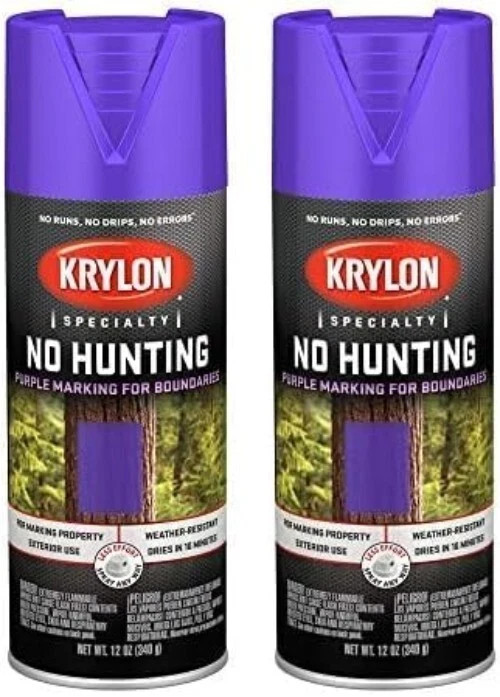 Krylon K02510777 Spray Paint, 12 Fl Oz (Pack of 2), No Hunting Purple, 12 Ounce