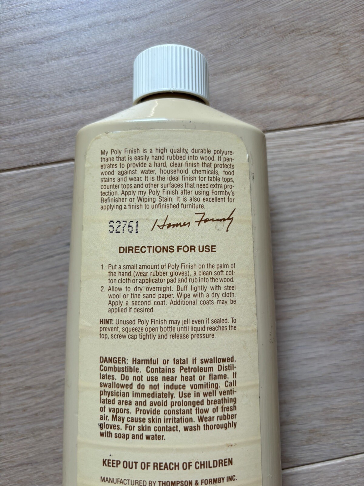 Formby’s Hand Rubbed Poly Finish High Gloss 16 fl.oz. Discontinued