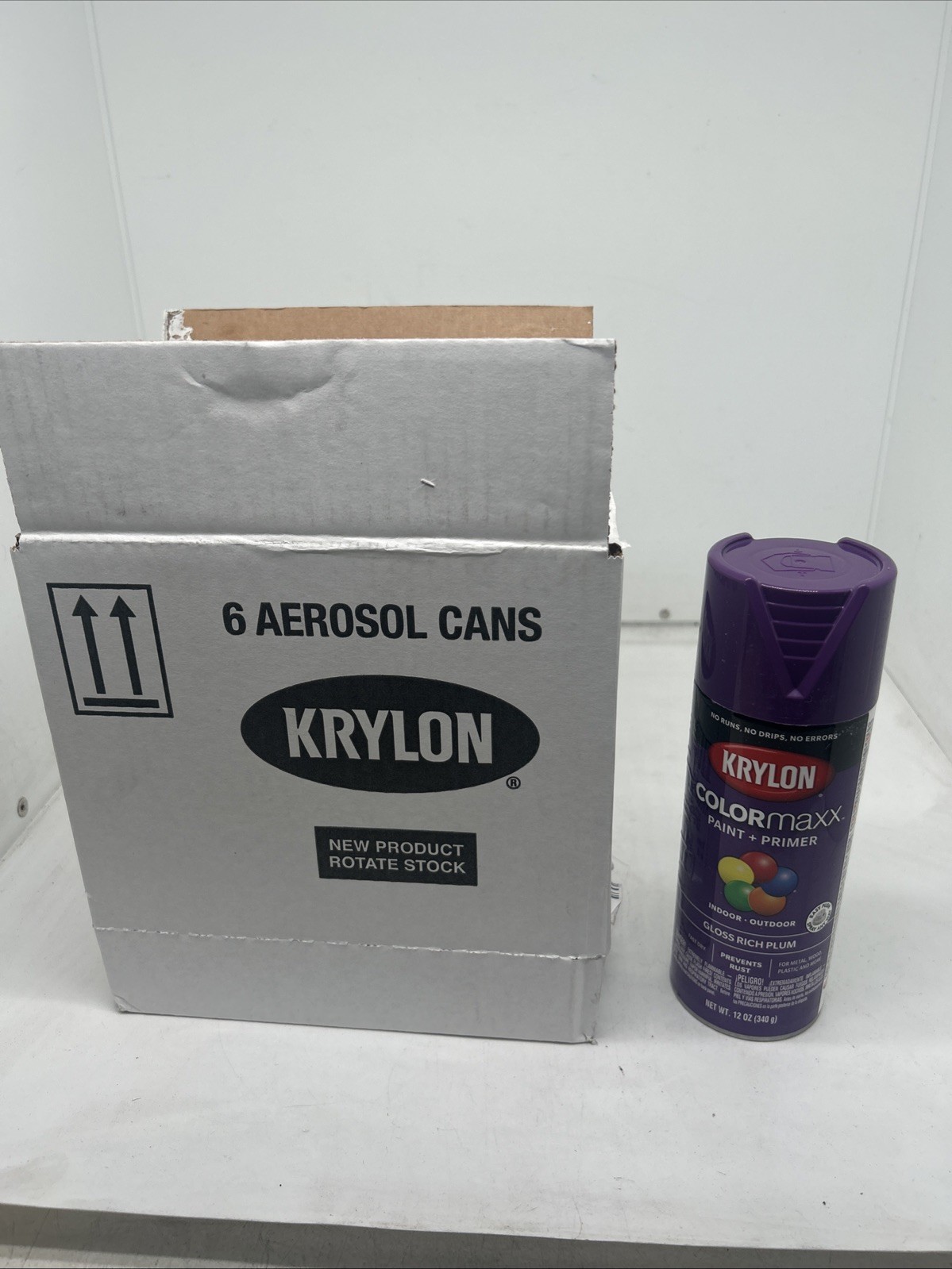 (6) Keyon COLORmaxx Rich Plum 12 Oz Fast Dry Spray Paint Indoor and Outdoor Use