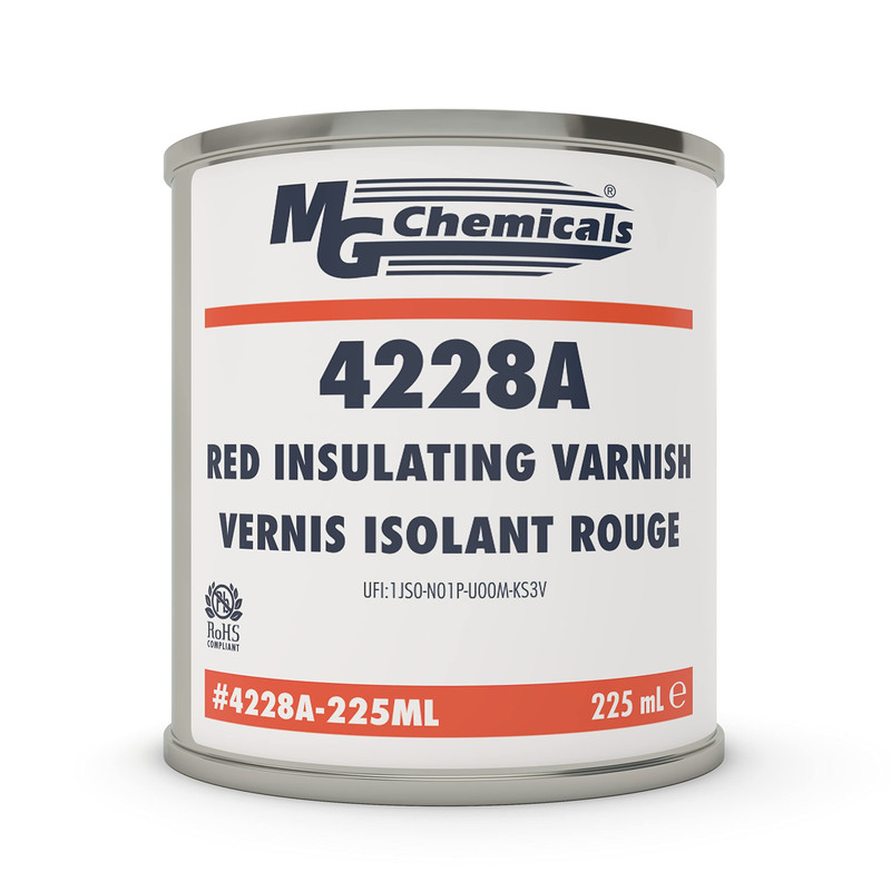 Mg Chemicals 4228A-225Ml Red Insulating Varnish 234 G 1-Part Can