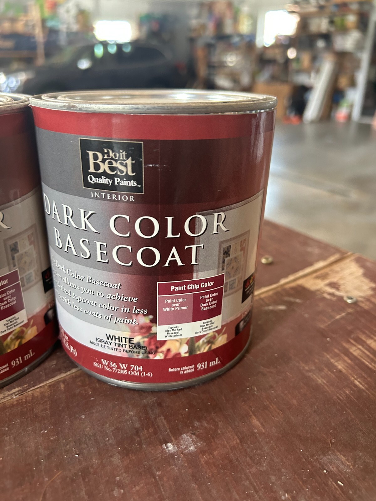 NOS 2-pack lot DO IT BEST Dark Color Basecoat Paint Interior Exterior Latex 1-QT