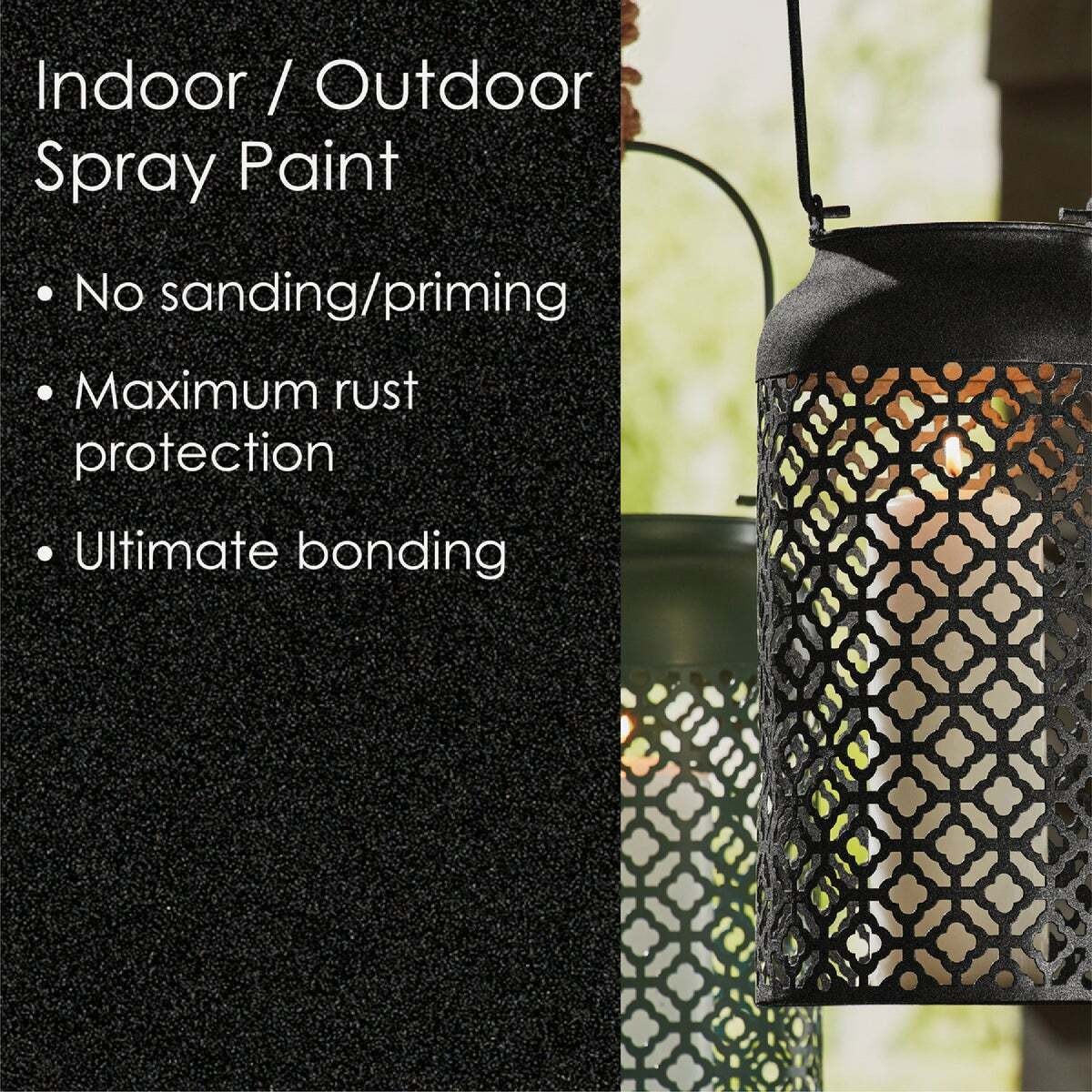 Fusion Primer and Spray Paint, Textured, Black, 12 oz, Aerosol Can