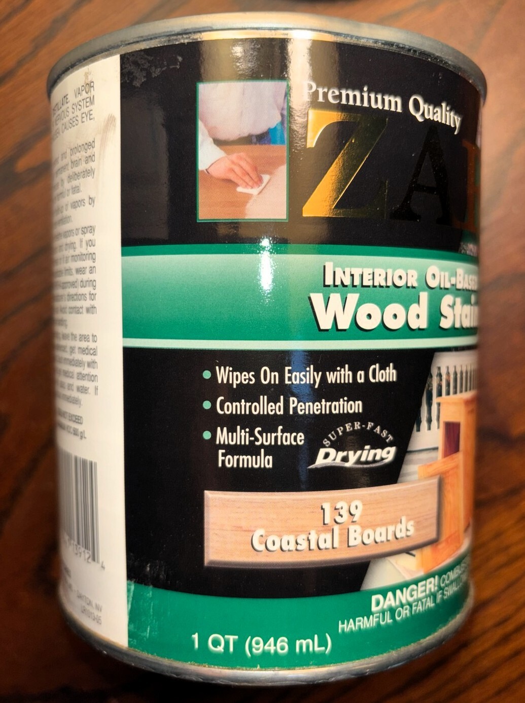 Zar Interior Stain 139 COASTAL BOARDS Quart