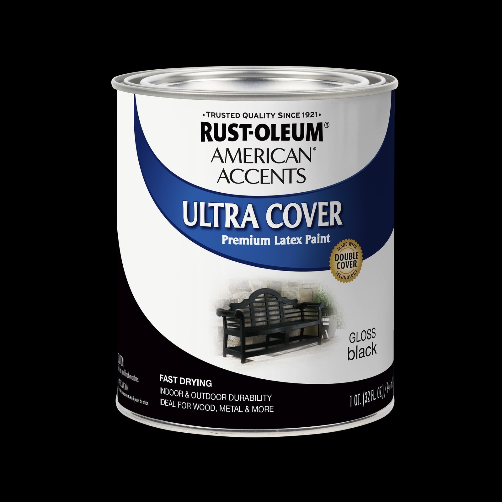 Ultra Cover Gloss Premium Latex Paint, High Gloss Finish, 32 Fl Oz Quart,