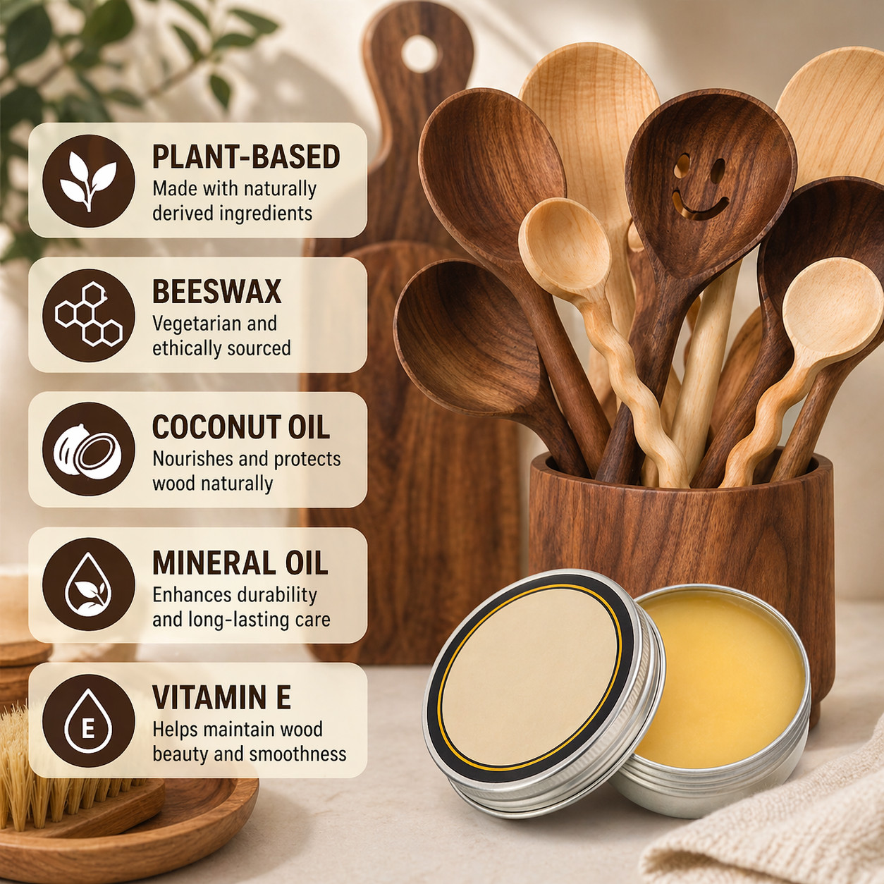 Food Grade Cutting Board Oil Furniture Wax Wood Conditioner Butcher Block Polish
