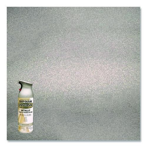 Rust-Oleum Universal Premium Spray Paint, Satin Nickel, 12 oz Can, 2/Pack