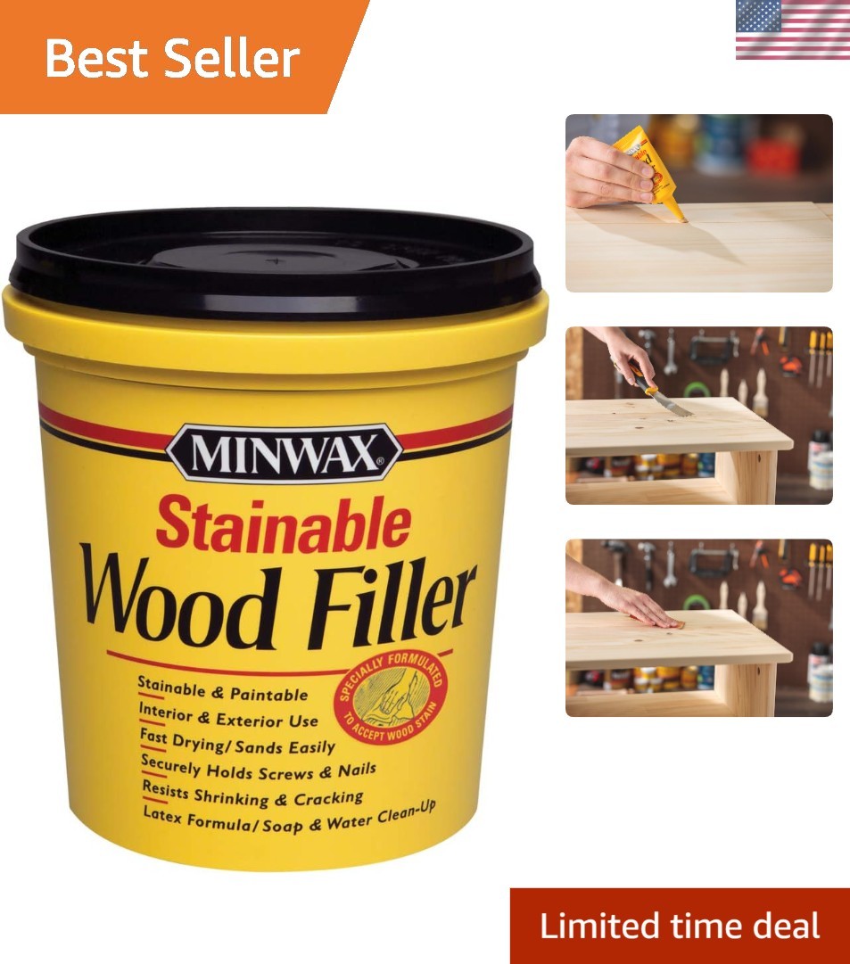 Quick-Drying 16 oz Stainable Wood Filler – Perfect for Home Repairs