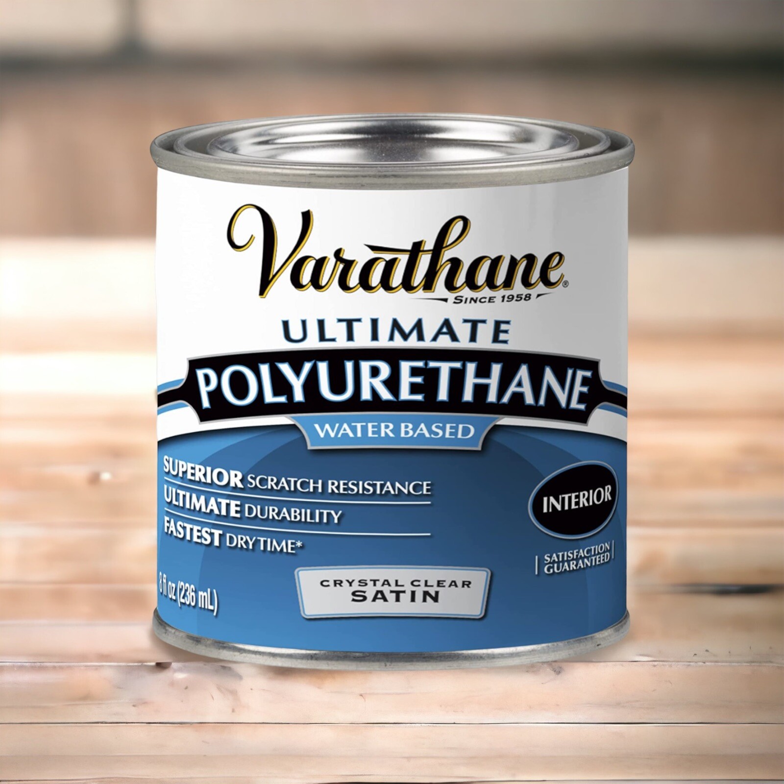 4 Varathane Interior Water-Based Polyurethane, 200261H Satin, Rust-Oleum 8 floz