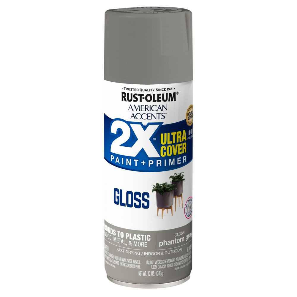 All Surfaces 2X Ultra Protection Cover Gloss Phantom Gray Spray Paint & Primer