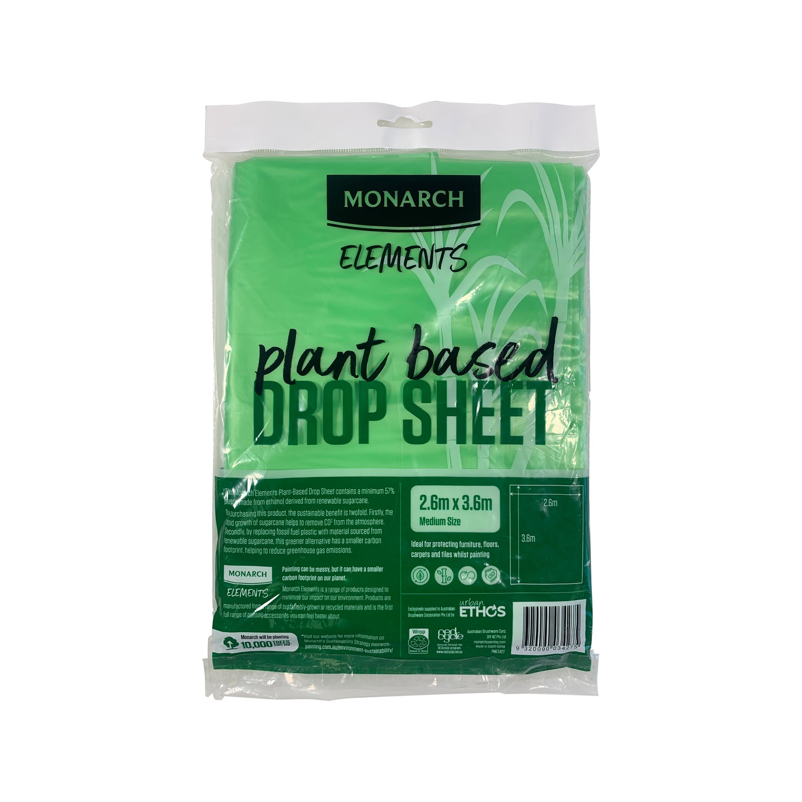 Monarch Elements 2.6 x 3.6m Plant Based Drop Sheet