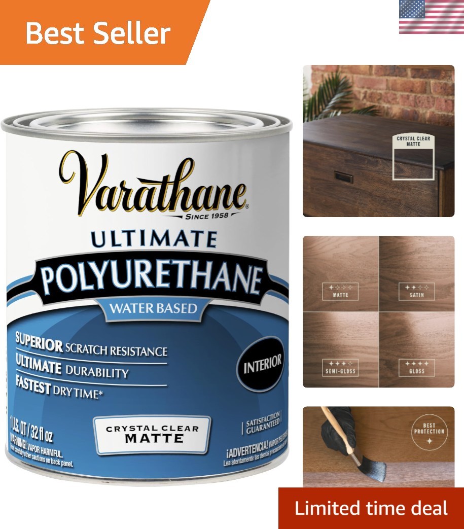 Water-Based Crystal-Clear Ultimate Polyurethane | Interior Wood Protection | …