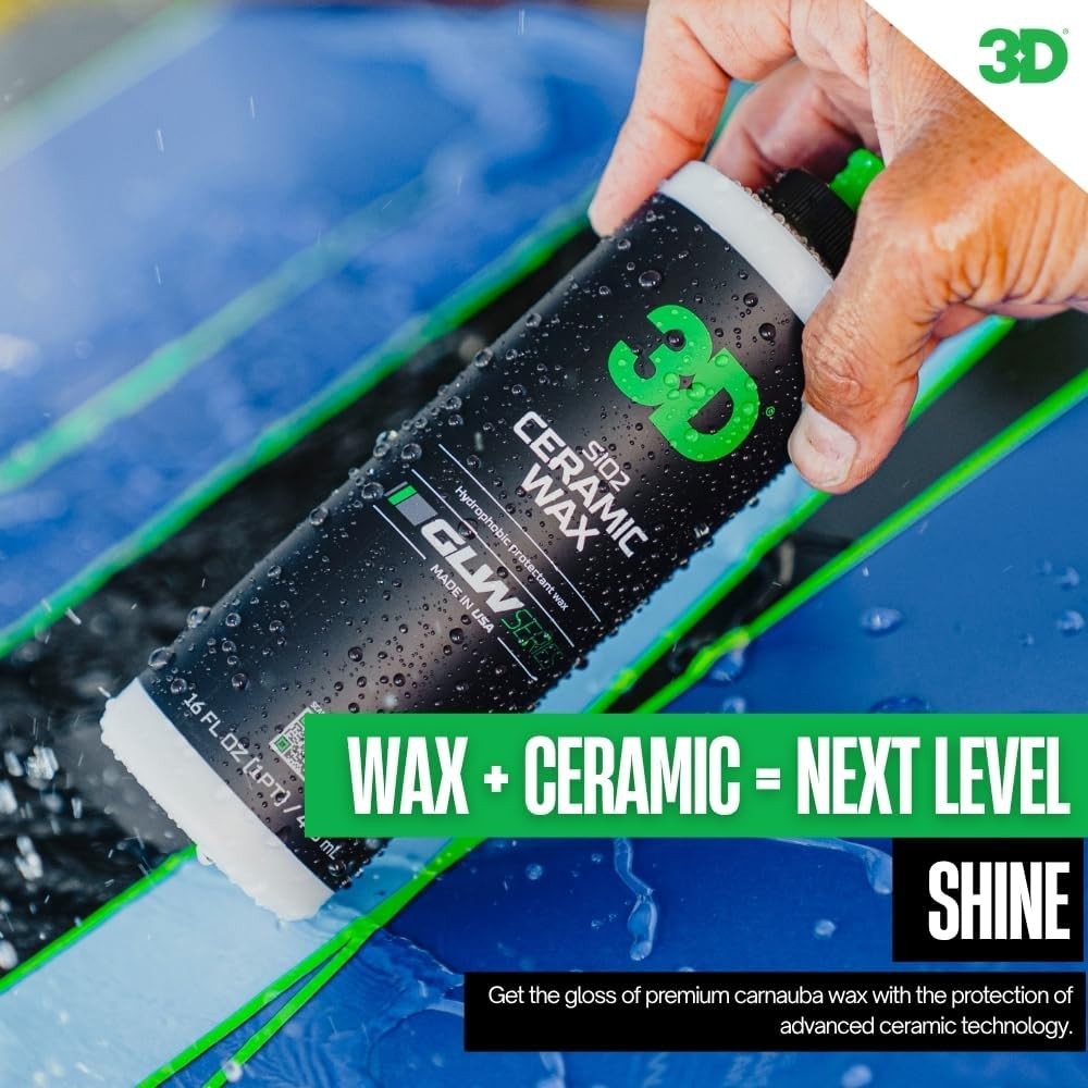 3D GLW Series Ceramic Wax – SiO2 Infused Car Wax for Ultimate Gloss, Hydrophob