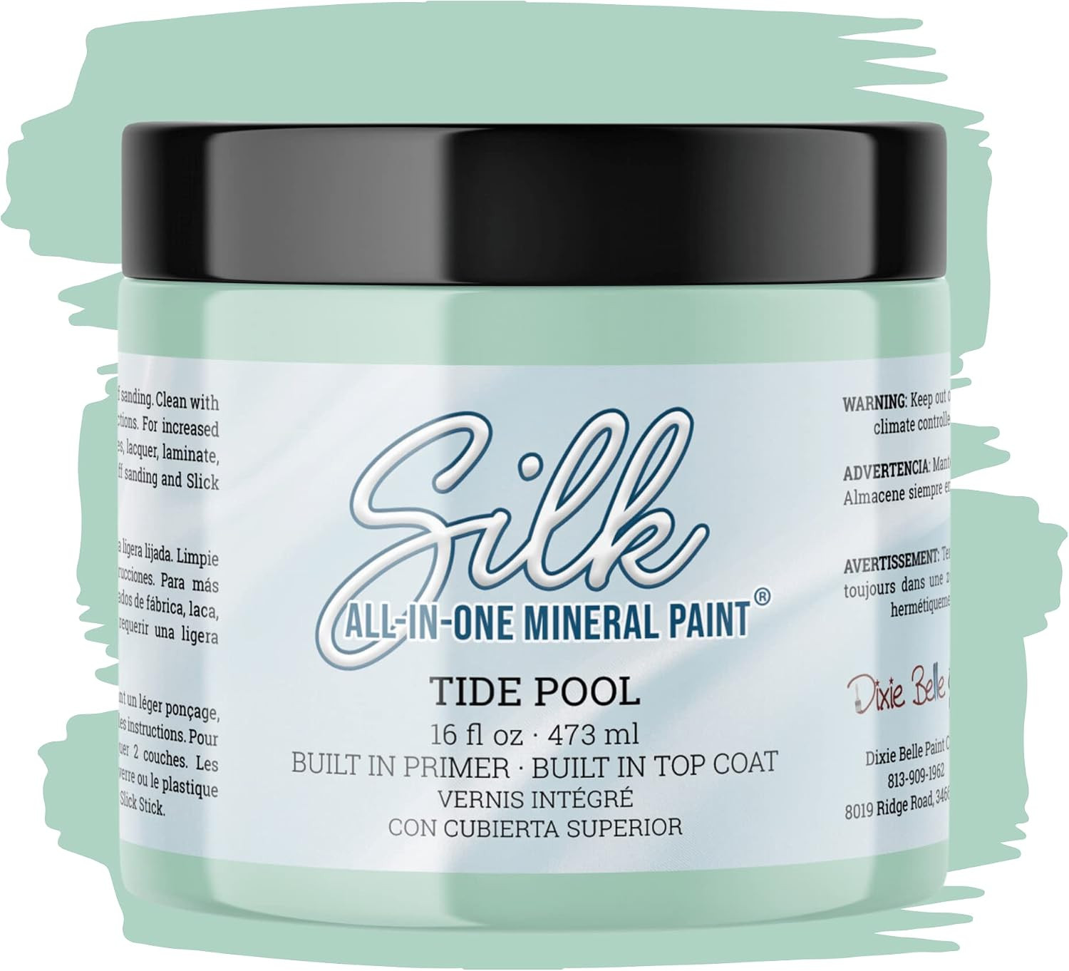 Dixie Belle Silk All-In-One Mineral Paint – Anchor (16 Fl Oz) – Black Water Base