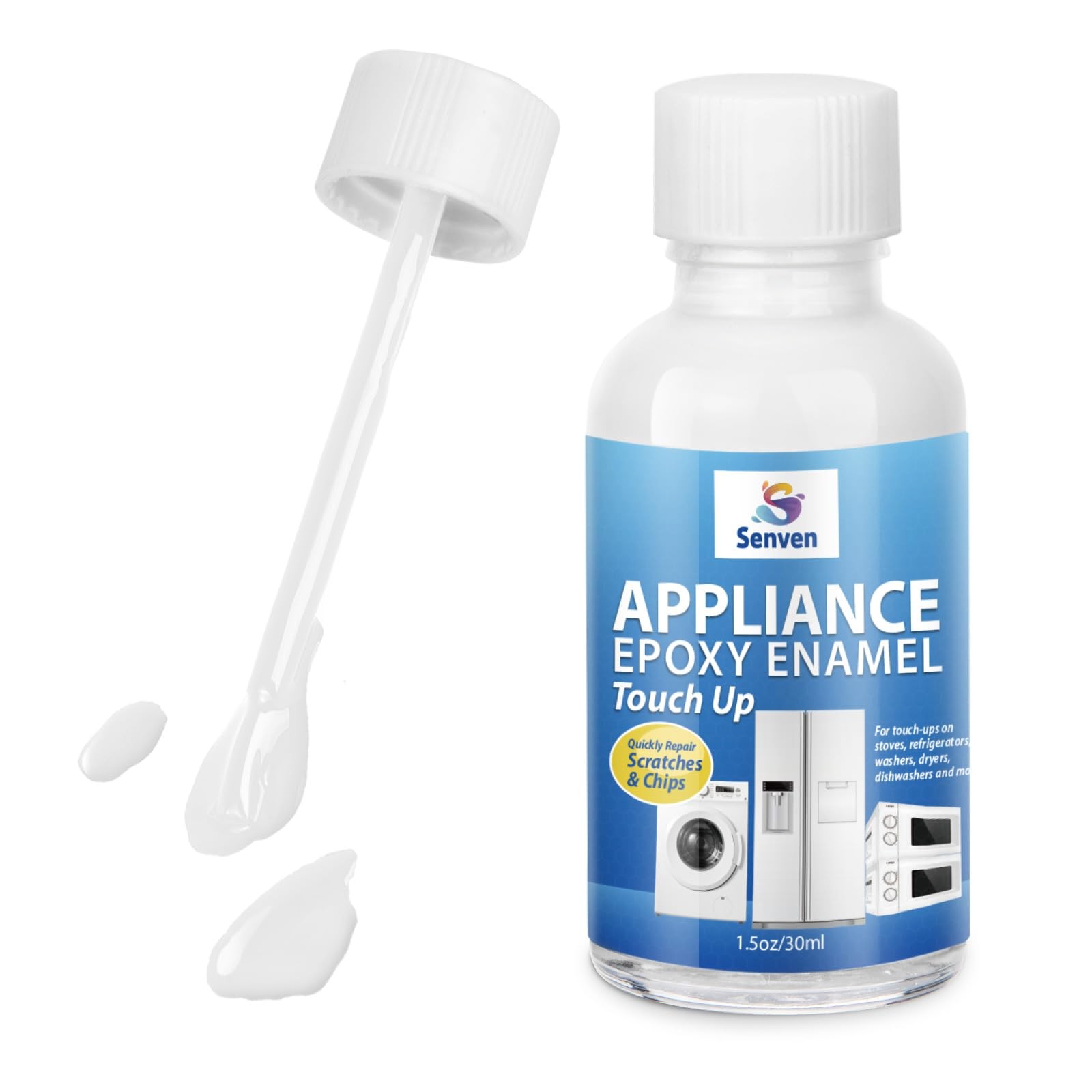 Appliance Paint White Appliance Touch Up Paint Enamel High-Gloss Acrylic Whit…