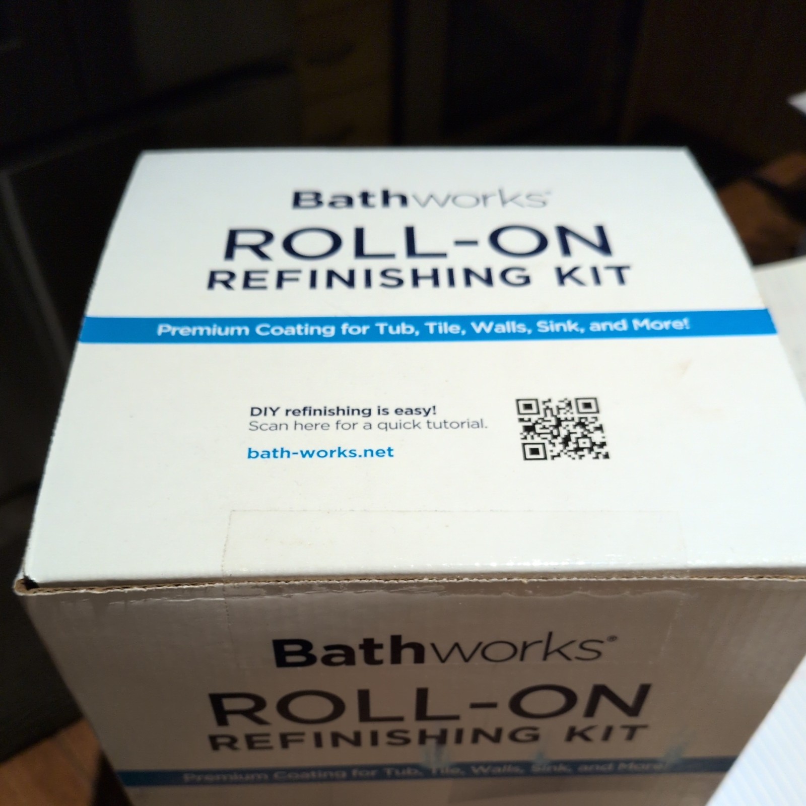 Bathworks Quick-Dry Roll-On Refinishing Kit – 22 fl oz, High Gloss White