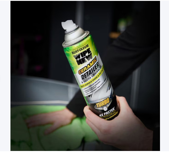 Wipe New Rust-Oleum 393327 Ceramic Detailer and Gloss Enhancer Turbo Spray Sy…