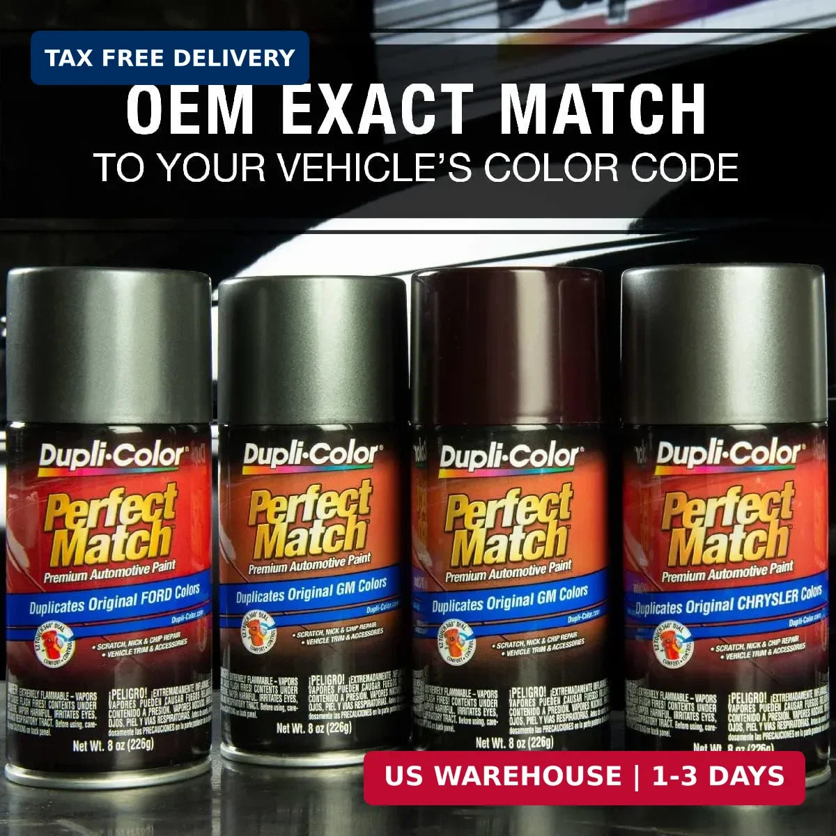 Dupli-Color Perfect Match Premium Automotive Paint, Barcelona Red (M), 8 oz