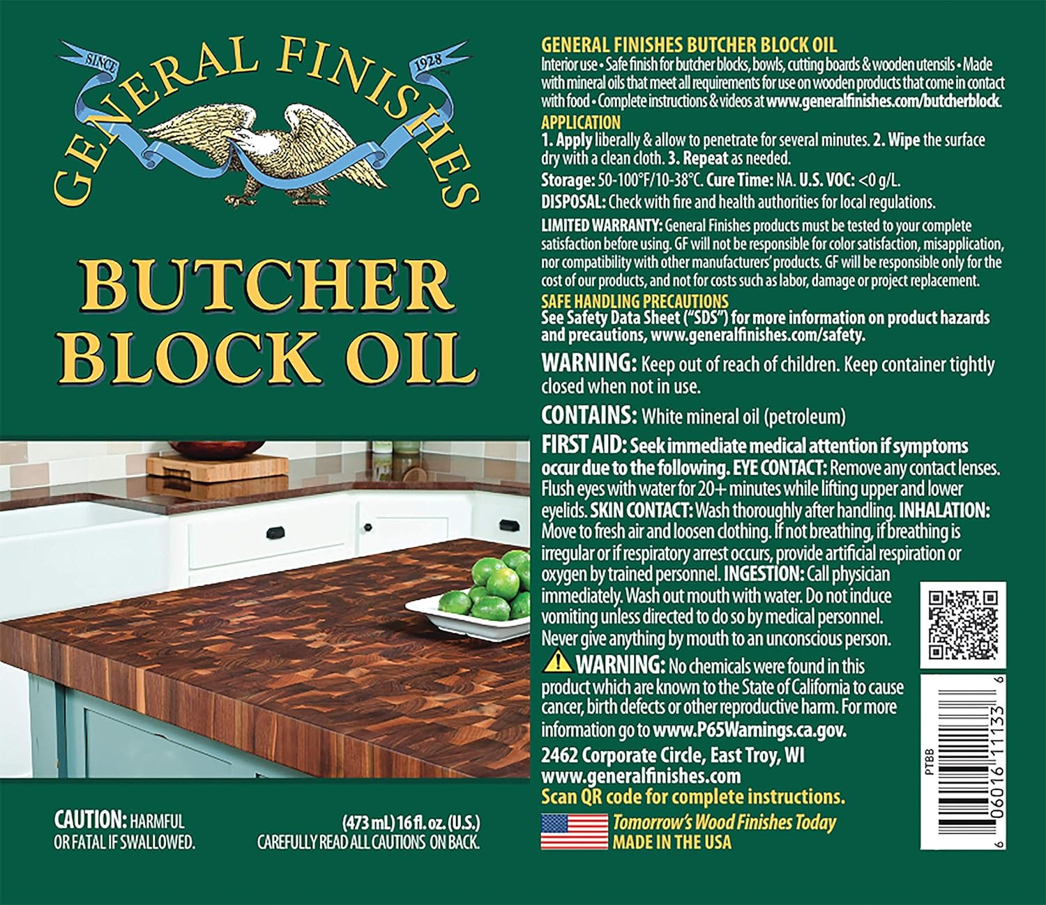 Butcher Block Oil, 1 Pint