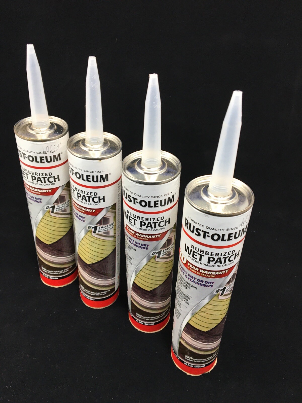 RUBBERIZED WET PATCH 10.1 OZ REPAIR ROOF FLASHING BLACK RUST OLEUM® #1 CARTRIDGE