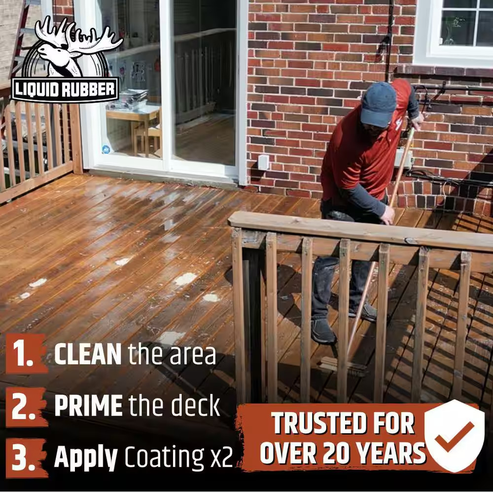 Polyurethane Deck Coating 4 Gal. 10X Stronger than Paint – Sealant for Pool Deck