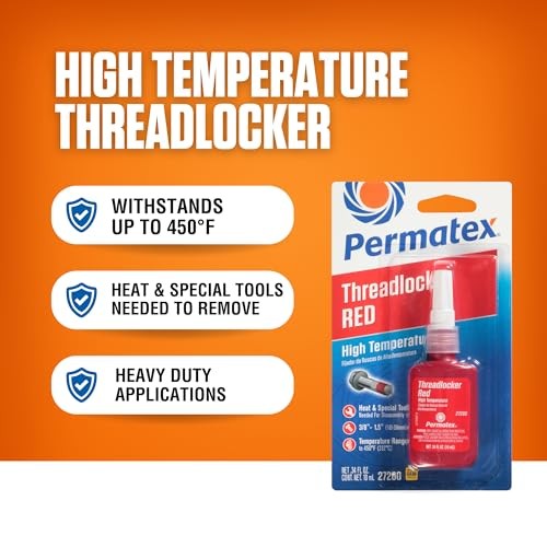27200 Hiigh Temperature Threadlocker Red 10 ml Liquid – High Temperature