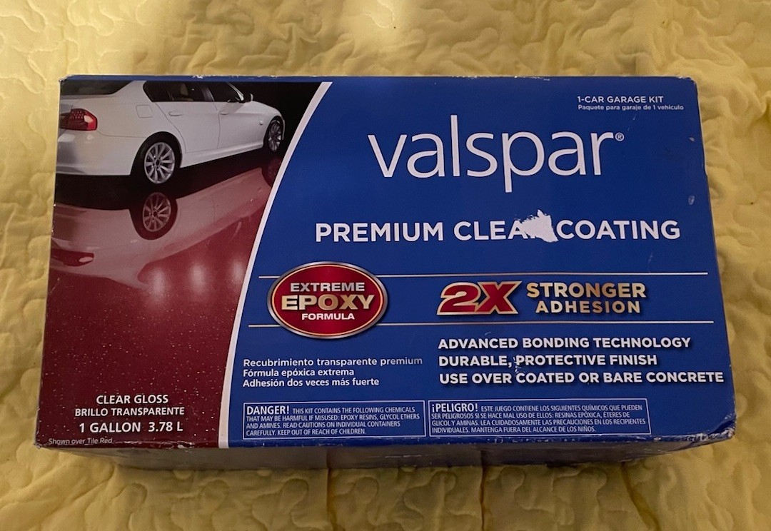 Valspar 81052 Premium Clear Coating Kit 1 Car Garage New Open Box Incomplete