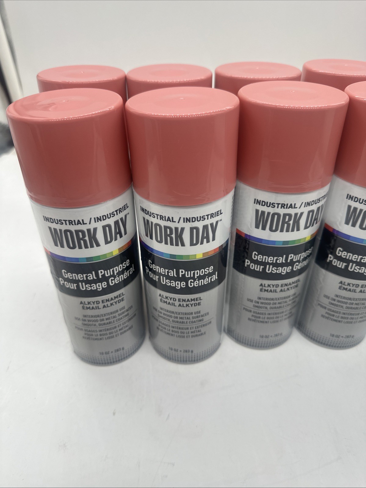 Krylon Industrial Work Day Enamel Paint Gloss Pink Lot of 12