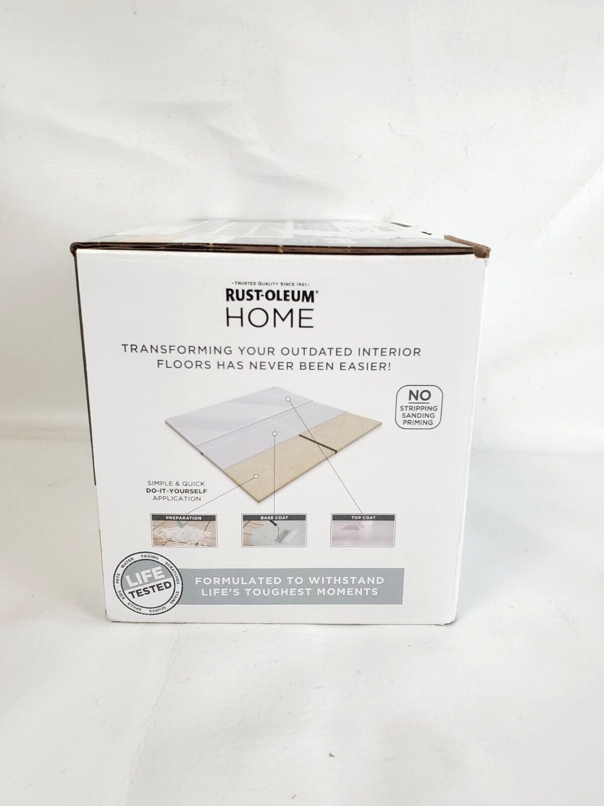Rust-Oleum Home Floor Coating Kit, White/Tint Base-Base Coat, Matte Top Coat
