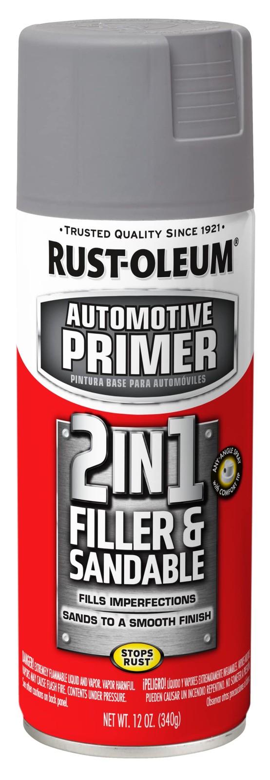 Rust-Oleum 260510 Stops Rust Automotive 2-in-1 12 Ounce (Pack of 1), Gray