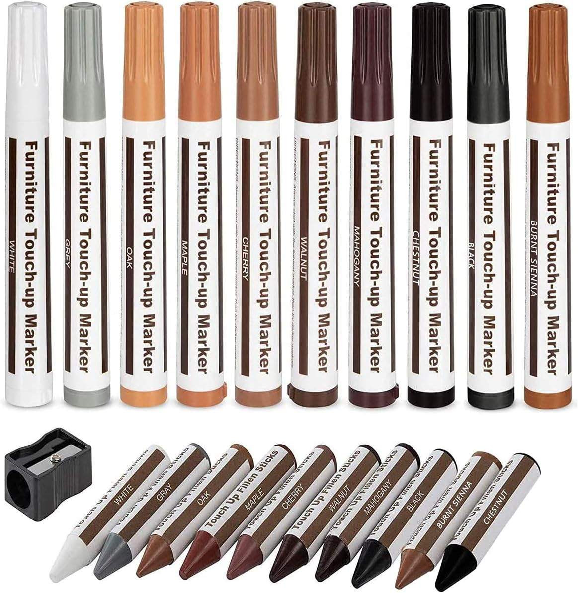 DAIXISM Furniture Markers Touch Up,Wood Filler Floor Scratch Repair Kits,Set of