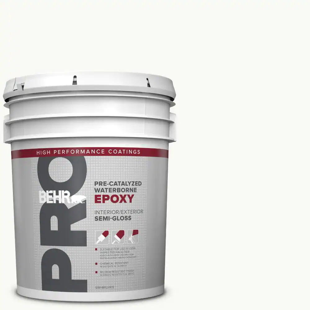 5 Gal. White HP Pre-Catalyzed Waterborne Epoxy Semi-Gloss Interior/Exterior Pain