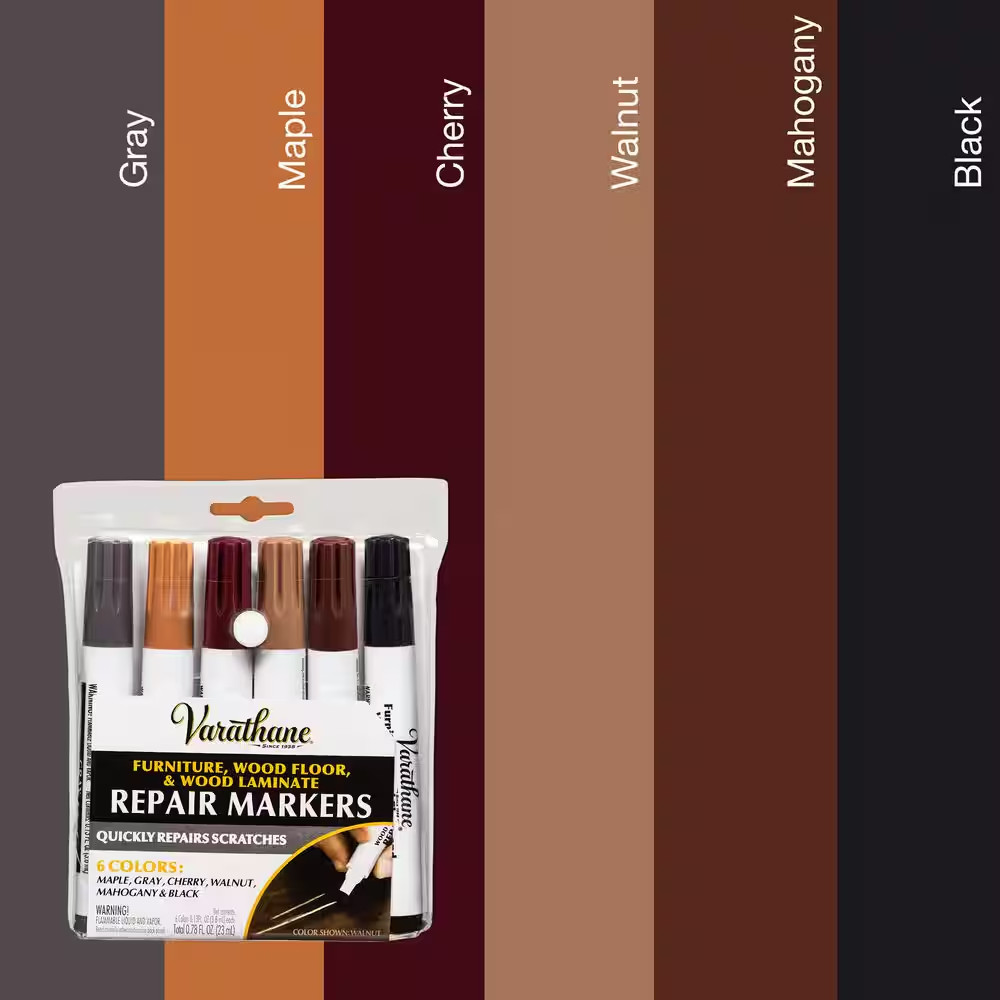 0.78 Oz. Wood Stain Warm Tone Flat Wood Stain Pencils and Markers Touch-Up Marke
