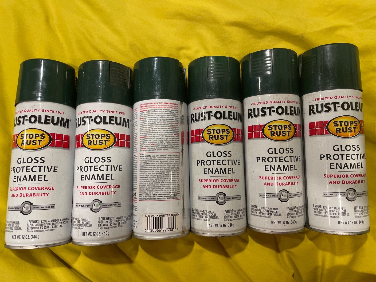 Rust-Oleum 12 oz. Dark Hunter Green 7733-830 New Old Stock 6 Pack
