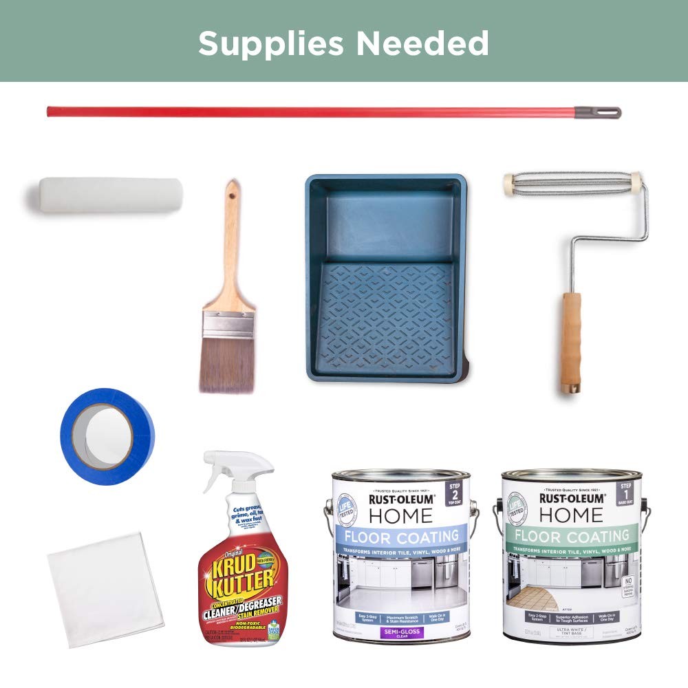 Rust Oleum 367596 Home Interior Floor Coating Kit Matte Charcoal Gray