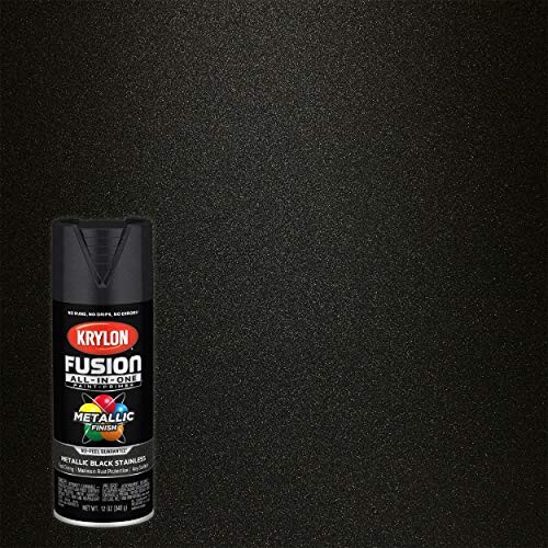 Black Stainless 12 Ounce Spray Paint Superior Adhesion Indoor Outdoor Use