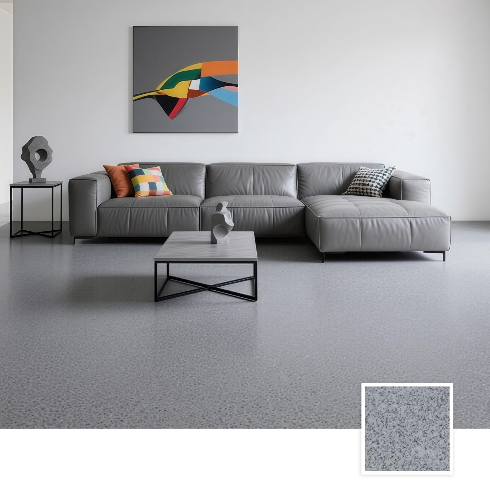 Epoxy Colored Sand Floor Paint, Epoxy Floor Paint High Gloss Marble Effect Co…