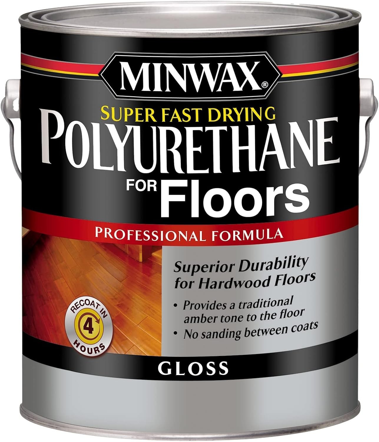1 Gallon Super Fast Drying Clear Gloss Polyurethane for Beautiful Wood Floors