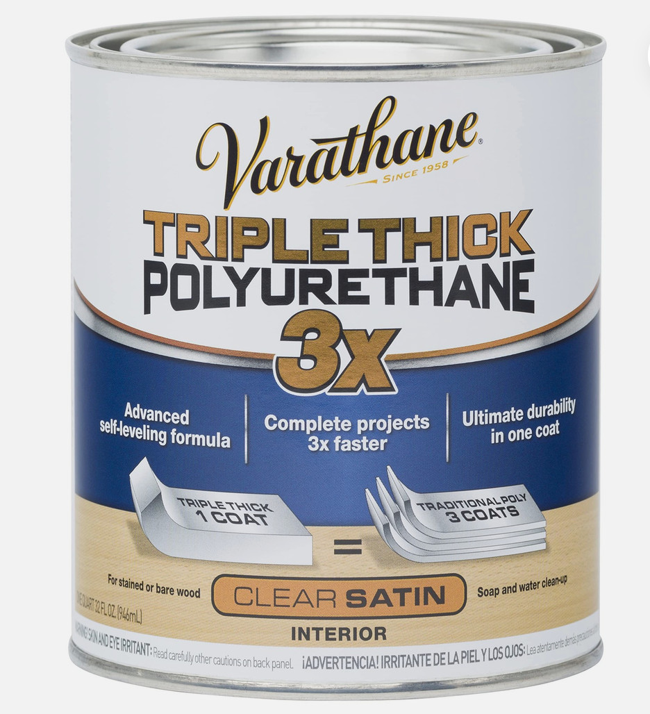 Triple Thick Polyurethane Wood Finish, Satin, Qt. – 284473