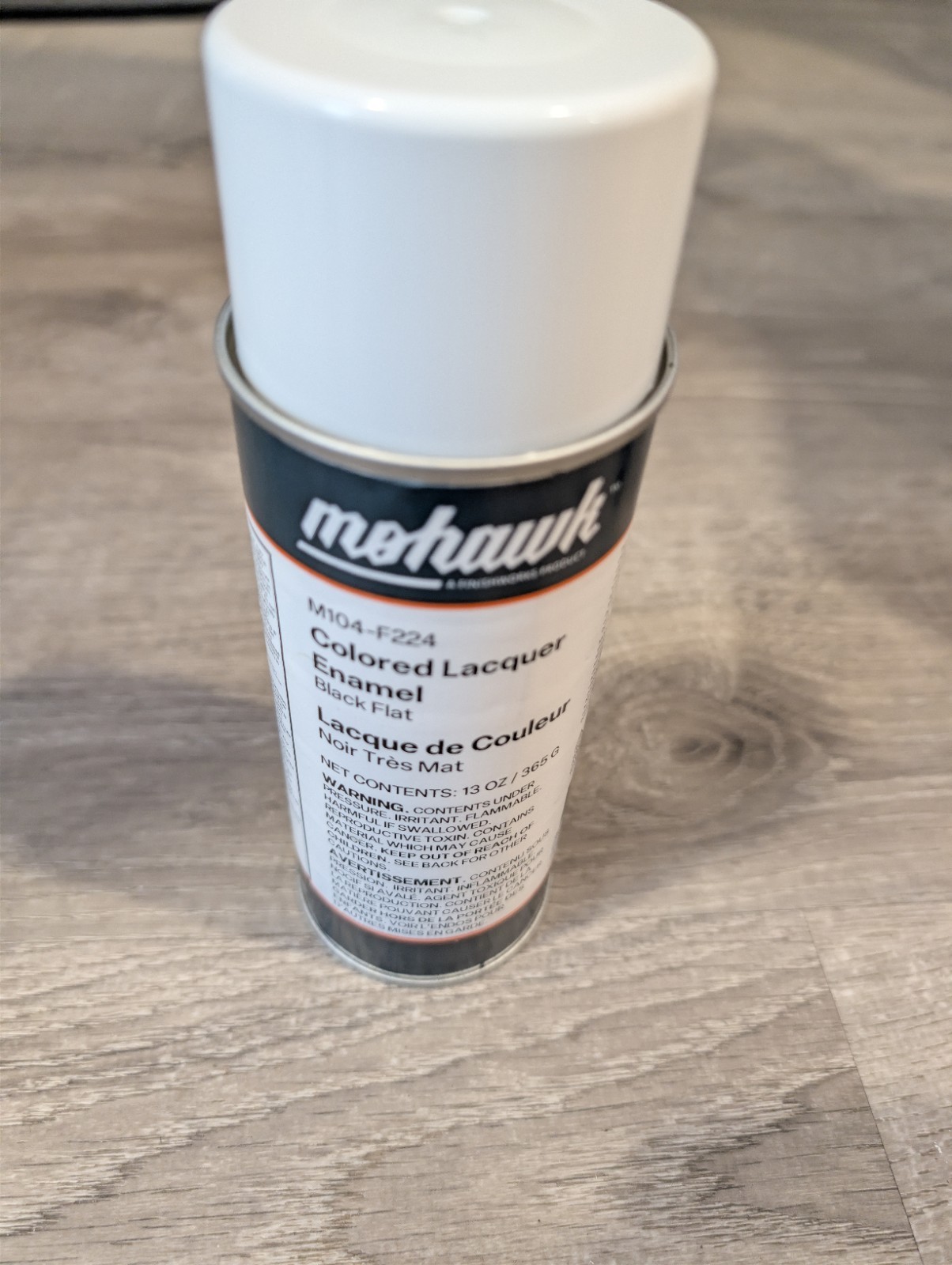 Mohawk Colored Lacquer Enamel Spray Paint Black Flat M104-F224