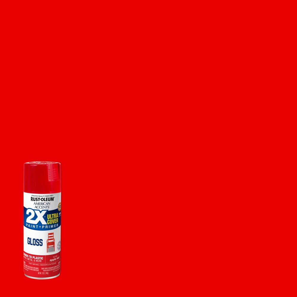 Apple Red American Accents 2X Ultra Cover Gloss Spray Paint- 12 Oz Spray