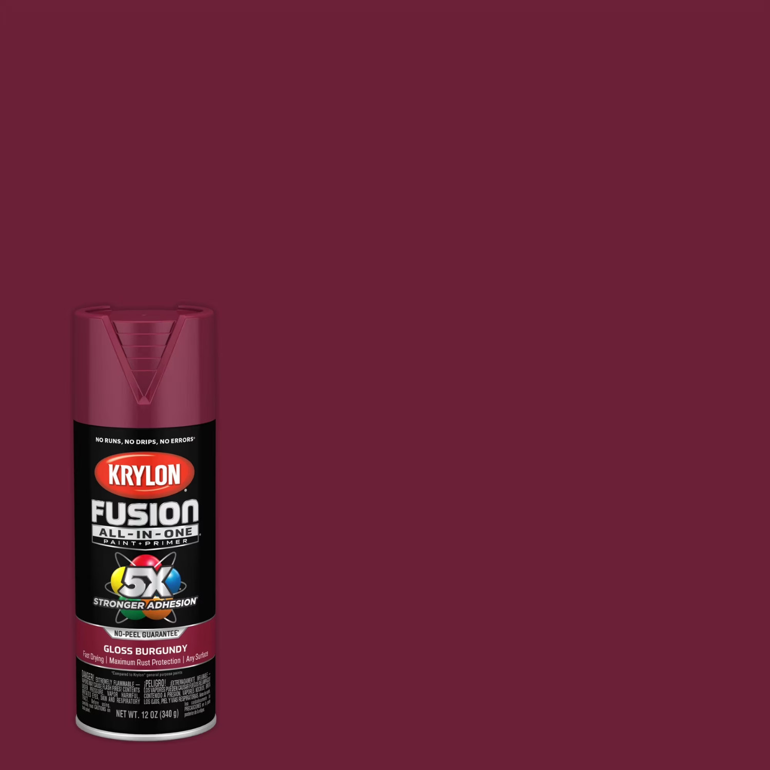 Krylon Fusion All-In-One Burgundy Gloss Spray Paint 12 oz 6 Pack