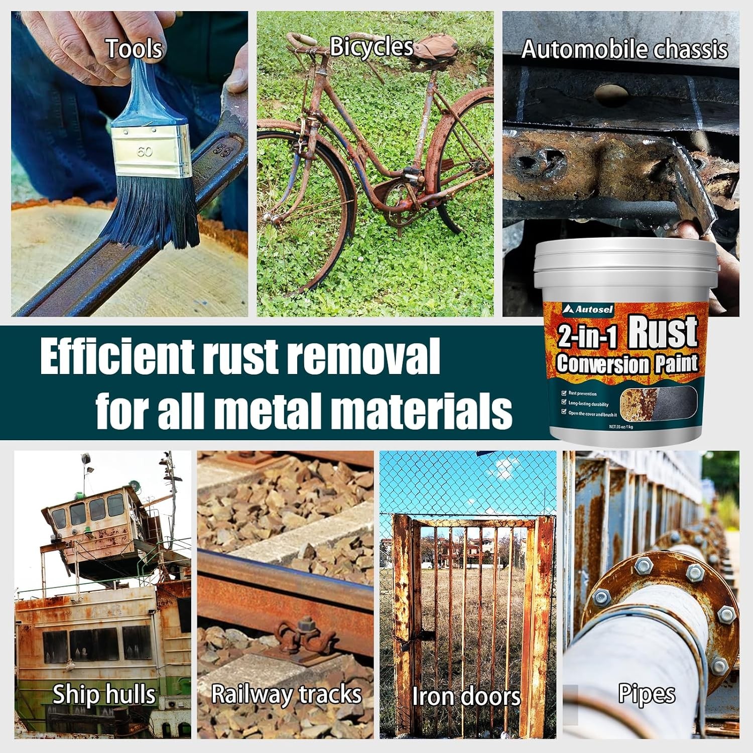 2 in 1 Rust Converter Primer 35oz Stops Rust Heat Resistant Coating Paint