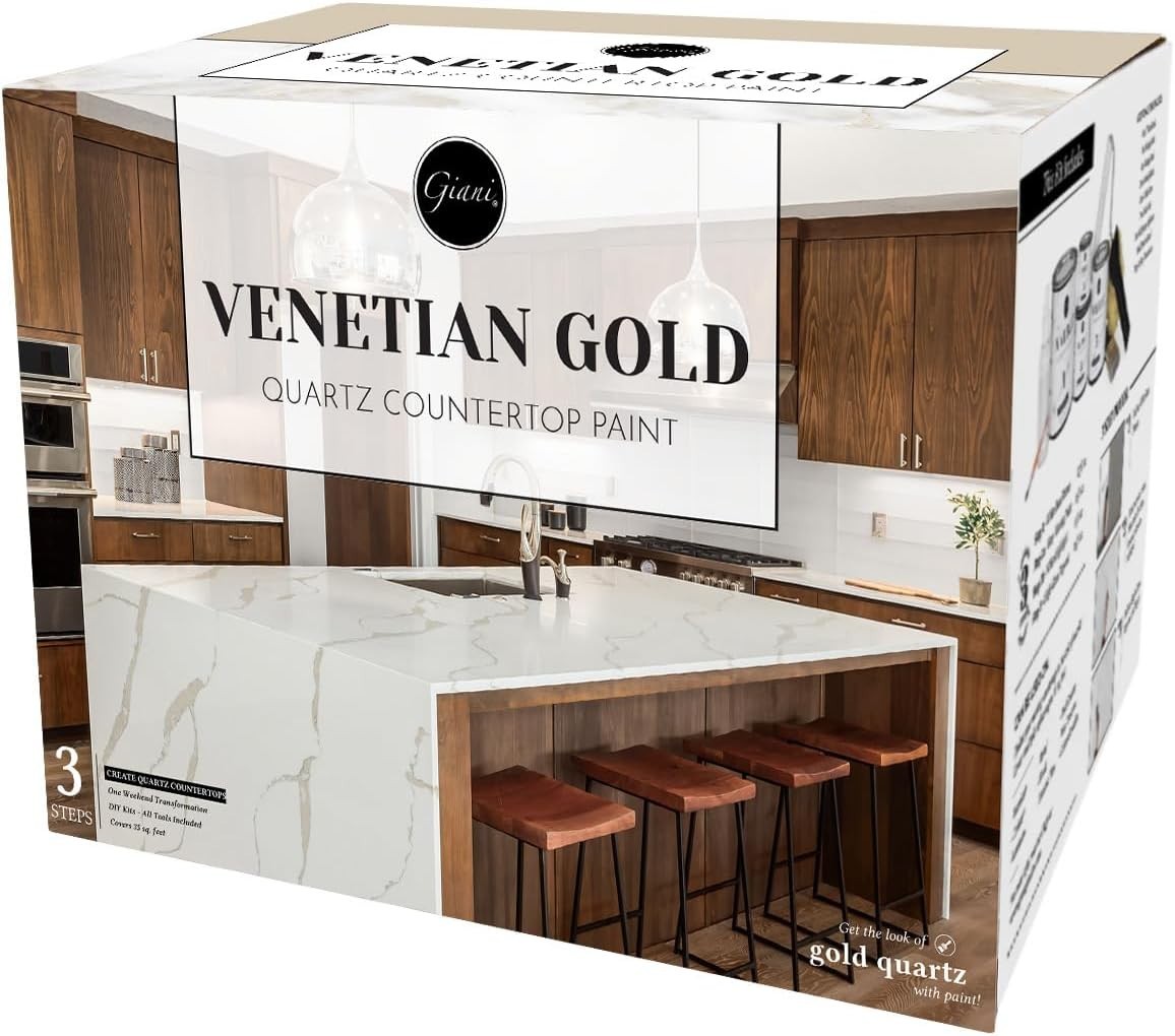 Transform Your Kitchen with Venetian Gold Epoxy Countertop Paint Kit – 159 Fl Oz