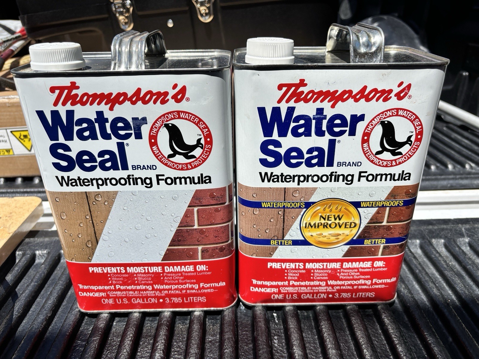2 Thompson’s WaterSeal Multi‑Surface Waterproofer Clear 1 Gallon Each New Sealed