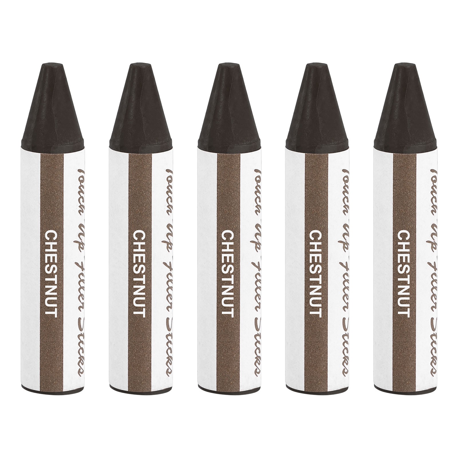 Wood Filler Stick, 5 Pcs Wax Sticks Wood Touch Up Markers, Chestnut