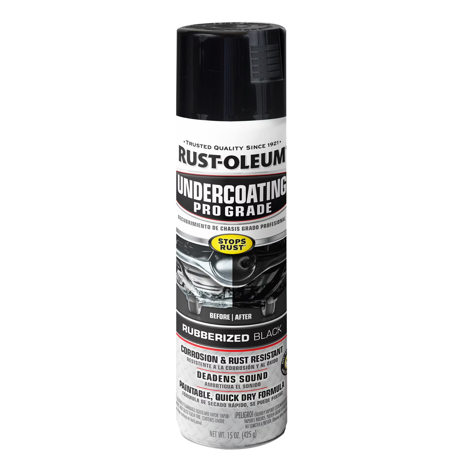 (2 pack) Black, Rust-Oleum Automotive Rubberized Undercoating Matte Spray Paint